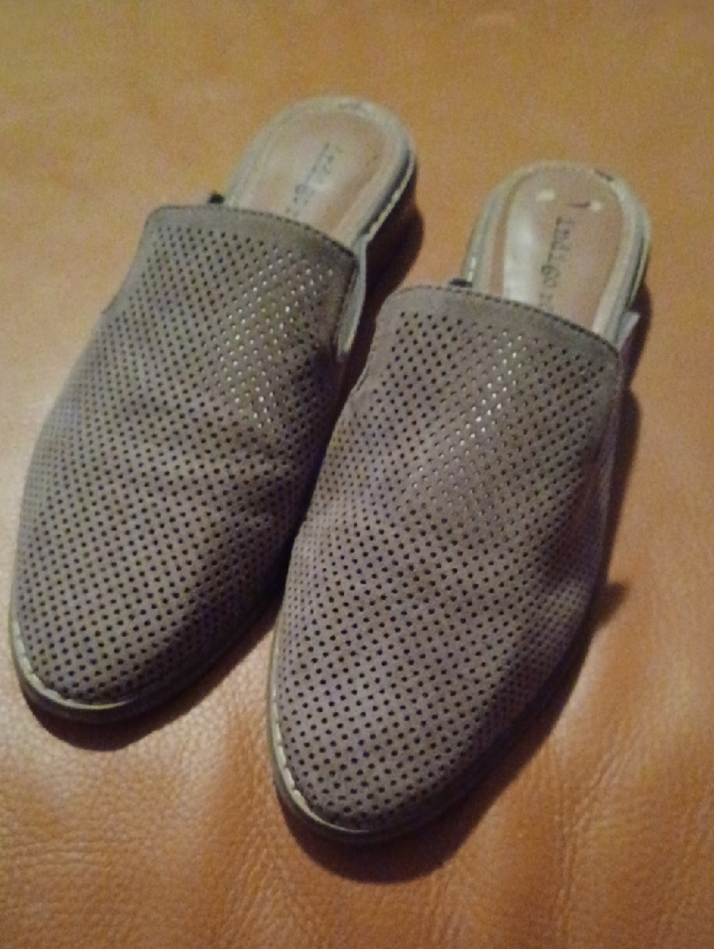 -- Indigo Men’s Perforated Slip-On Loafers - Taupe